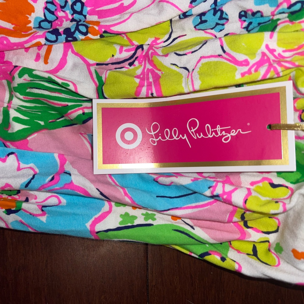 Lilly Pulitzer Strapless Floral Maxi Dress in Pastel Pink, Green, Yellow - Picture 3 of 8